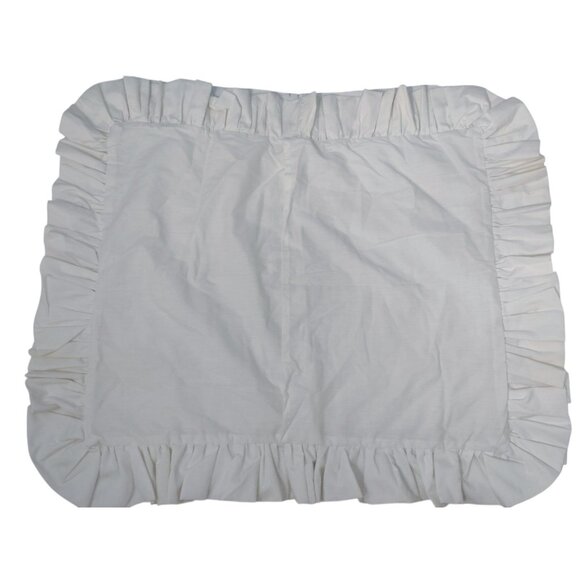 Vintage Floral Quilted Ruffle Pillow Sham Cottagcore Rose Handmade READ - Picture 4 of 7